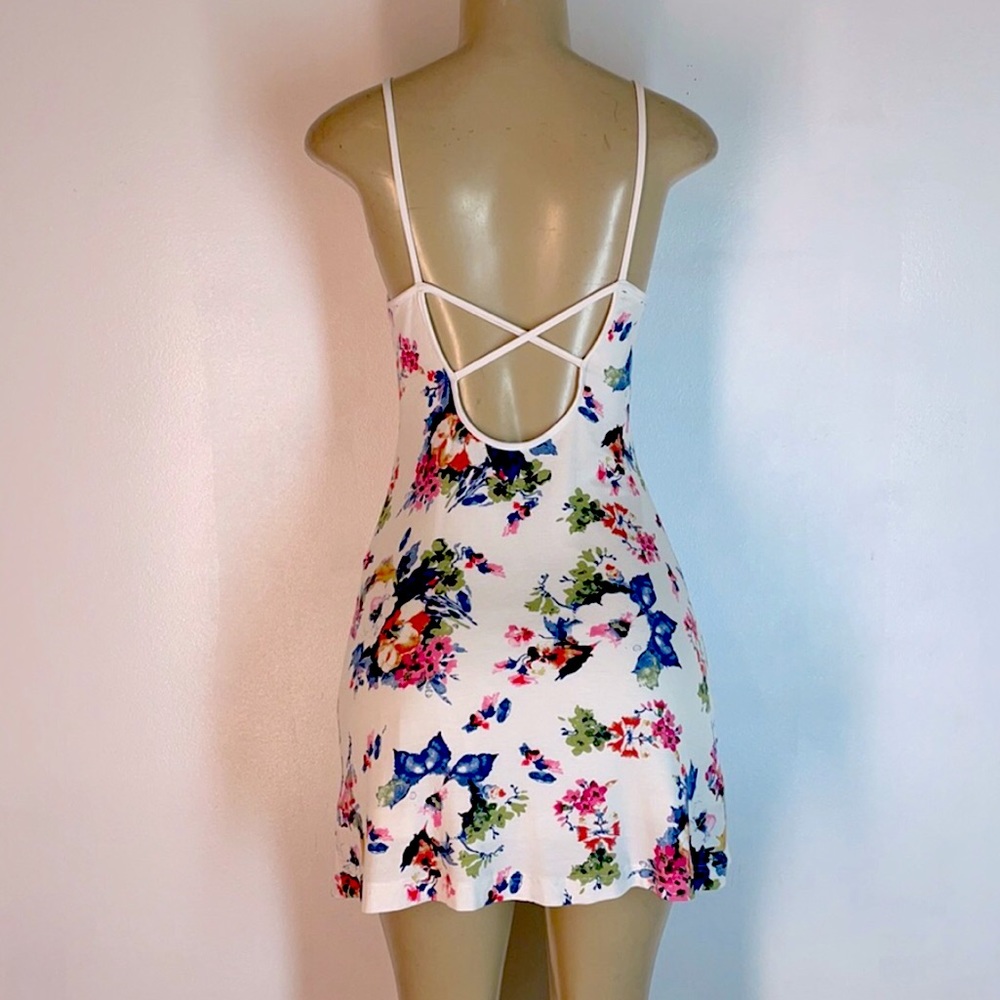 Lucy Love Firefly Mini Dress Extra Small XS-Cream Floral Print